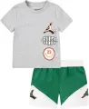 Комплект літній дитячий Nike JORDAN STACKED PLAY сіро-зелений 85D768-E1P