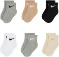Носки детские Nike SWOOSH ANKLE SOCKS 6P белые, бежевые, серые, черные (6 пар) NN0641-G0E
