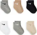 Носки детские Nike SWOOSH ANKLE SOCKS 6P белые, бежевые, серые, черные (6 пар) NN0641-G0E