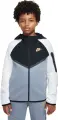 Толстовка підліткова Nike SPORTSWEAR TECH FLEECE біло-чорно-димчасто-сіра HV5867-065
