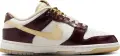 Кроссовки женские Nike DUNK LOW LX темно-коричнево-бежево-белые HV5991-171