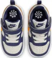 Кроссовки детские Nike COURT BOROUGH LOW RECRAFT (TD) темно-сине-оранжево-кремовые DV5458-126