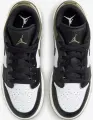 Кроссовки подростковые Nike AIR JORDAN 1 LOW (GS) бело-черно-оливковые 553560-092