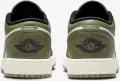 Кроссовки подростковые Nike AIR JORDAN 1 LOW (GS) бело-черно-оливковые 553560-092