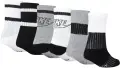 Шкарпетки дитячі Nike DRI-FIT RETRO CREW білі, сірі, чорні (6 пар) NN0543-001