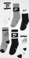 Шкарпетки дитячі Nike DRI-FIT RETRO CREW білі, сірі, чорні (6 пар) NN0543-001