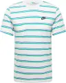 Футболка Nike SPORTSWEAR CLUB STRIPE бело-зелено-синяя DZ2985-094