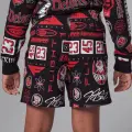 Шорти підліткові Nike JORDAN ESSENTIALS FRENCH TERRY PRINTED чорно-червоно-білі 95D743-023