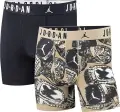 Труси (боксерки) Nike AIR JORDAN FLIGHT MVP 2-PACK BOXER BRIEFS світло-коричневі, чорні (2 штуки) JM0744-J34