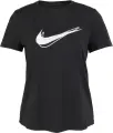 Футболка для бега женская Nike ONE SWOOSH DRI-FIT черная HJ2204-010