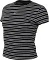 Футболка жіноча Nike SPORTSWEAR CHILL KNIT SLIM STRIPED чорно-темно-сіра HF9524-010