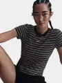 Футболка женская Nike SPORTSWEAR CHILL KNIT SLIM STRIPED черно-темно-серая HF9524-010