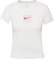 Футболка женская Nike SPORTSWEAR SLIM SHORT-SLEEVE GRAPHIC светло-серая IB2444-051