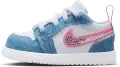 Кроссовки детские Nike AIR JORDAN 1 LOW ALT SE (TD) голубо-бело-розовые HQ2002-400