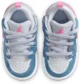 Кроссовки детские Nike AIR JORDAN 1 LOW ALT SE (TD) голубо-бело-розовые HQ2002-400