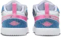 Кроссовки детские Nike AIR JORDAN 1 LOW ALT SE (TD) голубо-бело-розовые HQ2002-400