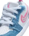 Кроссовки детские Nike AIR JORDAN 1 LOW ALT SE (TD) голубо-бело-розовые HQ2002-400
