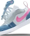 Кроссовки детские Nike AIR JORDAN 1 LOW ALT SE (TD) голубо-бело-розовые HQ2002-400