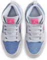 Кроссовки детские Nike AIR JORDAN 1 MID SE (PS) светло-серо-голубо-розовые HQ1998-400