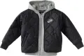 Куртка детская Nike FLEECE HOODED QUILT черно-серая 86N071-023