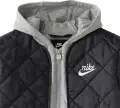 Куртка детская Nike FLEECE HOODED QUILT черно-серая 86N071-023