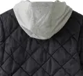 Куртка детская Nike FLEECE HOODED QUILT черно-серая 86N071-023
