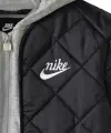 Куртка детская Nike FLEECE HOODED QUILT черно-серая 86N071-023