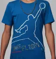 Футболка подростковая Nike JORDAN FLIGHT GRAPHIC синяя 95D006-U1R