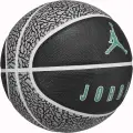 Баскетбольний м'яч Nike JORDAN PLAYGROUND 2.0 8P DEFLATED сіро-чорно-темно-зелений Розмір 5 J.100.8255.016.05