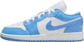 Кроссовки подростковые Nike AIR JORDAN 1 LOW SE (GS) голубо-белые FZ3929-114