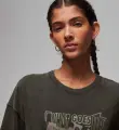 Футболка женская Nike AIR JORDAN OVERSIZED черно-салатово-розовая FD7208-010