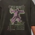 Футболка женская Nike AIR JORDAN OVERSIZED черно-салатово-розовая FD7208-010