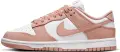 Кроссовки женские Nike DUNK LOW светло-розово-белые DD1503-118
