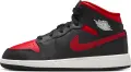 Кроссовки подростковые Nike AIR JORDAN 1 MID (GS) черно-красные DQ8423-067