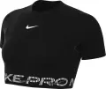 Топ жіночий Nike PRO DRI-FIT SHORT-SLEEVE CROPPED GRAPHIC чорний HM6369-010