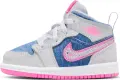 Кросівки дитячі Nike JORDAN 1 MID SE (TD) світло-сіро-блакитно-рожеві HQ2000-400