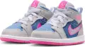 Кросівки дитячі Nike JORDAN 1 MID SE (TD) світло-сіро-блакитно-рожеві HQ2000-400