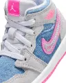 Кросівки дитячі Nike JORDAN 1 MID SE (TD) світло-сіро-блакитно-рожеві HQ2000-400