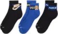 Шкарпетки Nike EVERYDAY PLUS ANKLE SOCKS чорні, сині (3 пари) HJ9378-902