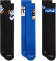 Носки Nike EVERYDAY PLUS CREW SOCKS черные, синие (3 пары) HJ9339-902