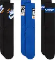 Носки Nike EVERYDAY PLUS CREW SOCKS черные, синие (3 пары) HJ9339-902
