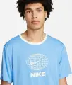 Футболка Nike DRI-FIT HERITAGE голубо-темно-синяя DM4797-412