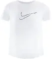 Футболка для бега женская Nike ONE SWOOSH DRI-FIT белая HJ2204-100