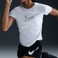 Футболка для бега женская Nike ONE SWOOSH DRI-FIT белая HJ2204-100