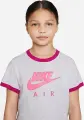 Футболка подростковая Nike AIR серо-розовая DO4641-051