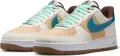Кросівки Nike AIR FORCE 1 RETRO QS біло-коричнево-бірюзово-блакитні IB5722-100