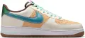 Кросівки Nike AIR FORCE 1 RETRO QS біло-коричнево-бірюзово-блакитні IB5722-100