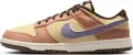 Кроссовки Nike DUNK LOW RETRO SE коричнево-бежево-фиолетовые HF3141-200