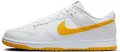 Кроссовки Nike DUNK LOW RETRO бело-желтые DV0831-110
