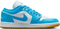 Кроссовки женские Nike AIR JORDAN 1 LOW голубо-белые DC0774-104
